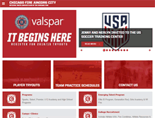 Tablet Screenshot of chicagofirejuniorscity.com